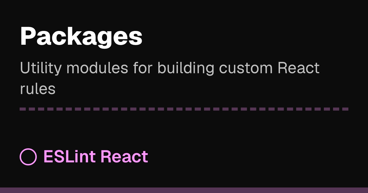 Packages | ESLint React